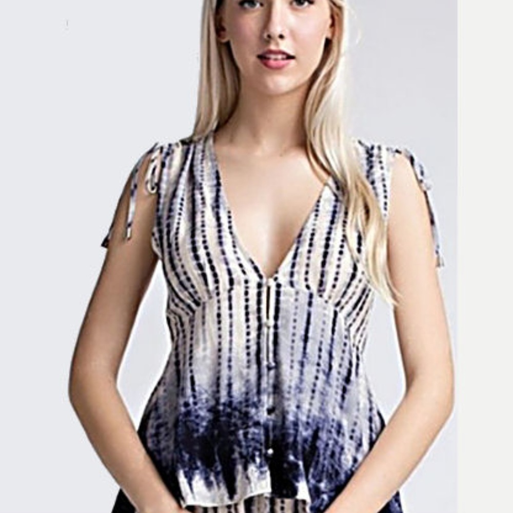 NWT *SALE* Indigo Purple Tie Dye Top NEW  S M & L